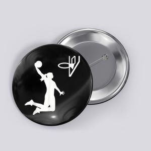 Basketball Woman Button