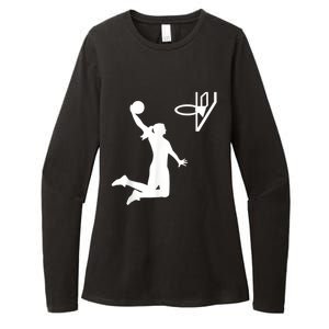 Basketball Woman Womens CVC Long Sleeve Shirt