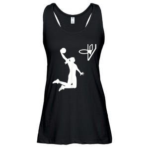 Basketball Woman Ladies Essential Flowy Tank