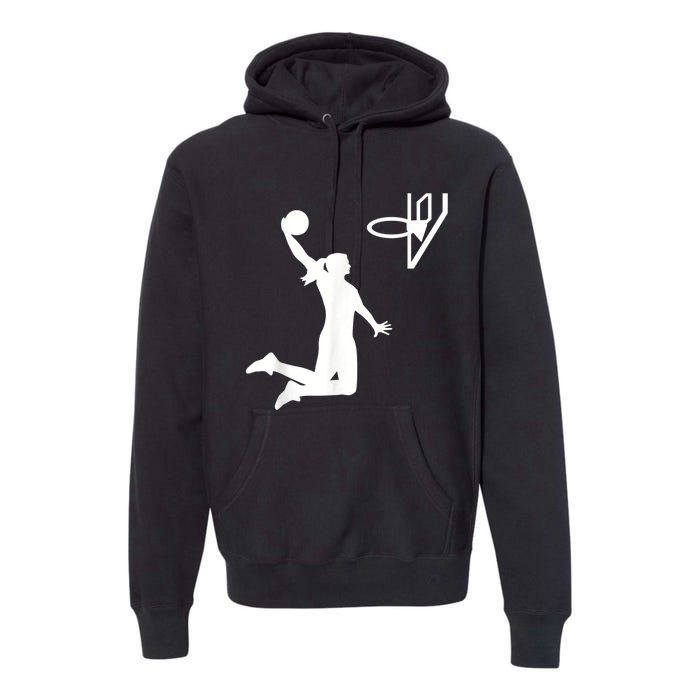 Basketball Woman Premium Hoodie