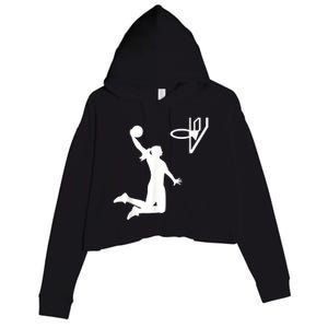 Basketball Woman Crop Fleece Hoodie