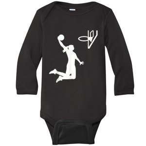 Basketball Woman Baby Long Sleeve Bodysuit