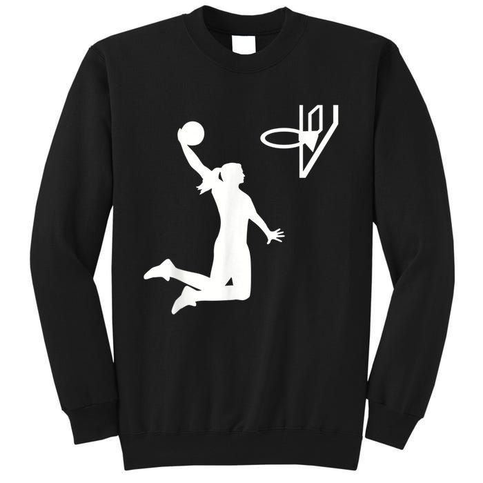 Basketball Woman Tall Sweatshirt