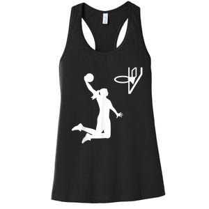 Basketball Woman Women's Racerback Tank