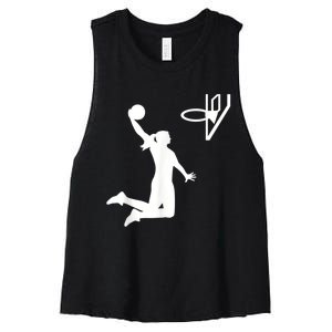 Basketball Woman Women's Racerback Cropped Tank