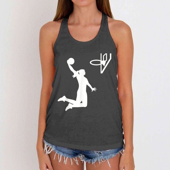 Basketball Woman Women's Knotted Racerback Tank