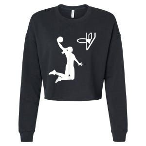 Basketball Woman Cropped Pullover Crew