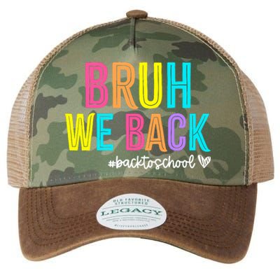 Bruh We Back Teachers Retro Back To School Boy Girl Legacy Tie Dye Trucker Hat