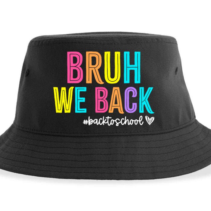 Bruh We Back Teachers Retro Back To School Boy Girl Sustainable Bucket Hat