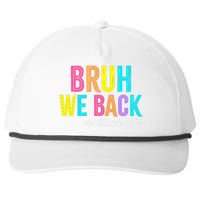 Bruh We Back Teachers Retro Back To School Boy Girl Snapback Five-Panel Rope Hat