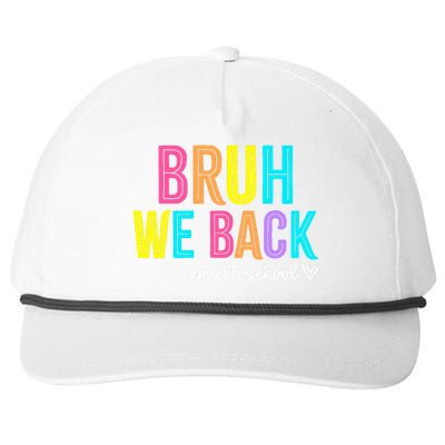 Bruh We Back Teachers Retro Back To School Boy Girl Snapback Five-Panel Rope Hat