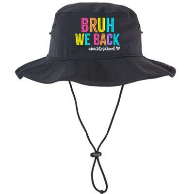 Bruh We Back Teachers Retro Back To School Boy Girl Legacy Cool Fit Booney Bucket Hat