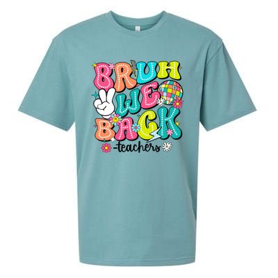 Bruh We Back Teachers School Back To School Sueded Cloud Jersey T-Shirt