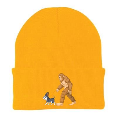 Bigfoot Walk Boston Terrier Knit Cap Winter Beanie