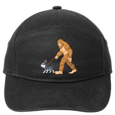 Bigfoot Walk Boston Terrier 7-Panel Snapback Hat