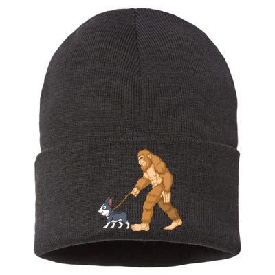 Bigfoot Walk Boston Terrier Sustainable Knit Beanie