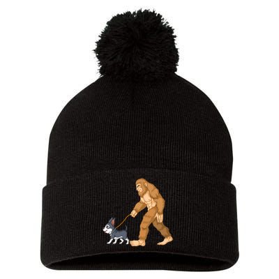 Bigfoot Walk Boston Terrier Pom Pom 12in Knit Beanie