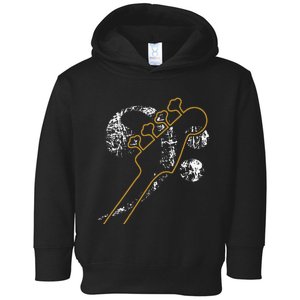 Bassguitarneck with Bass Clef for Bass Players Bands Toddler Hoodie