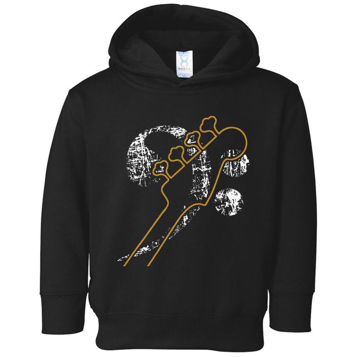 Bassguitarneck with Bass Clef for Bass Players Bands Toddler Hoodie