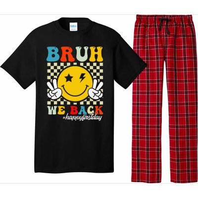 Bruh We Back Happy First Day Of School Teachers Pajama Set