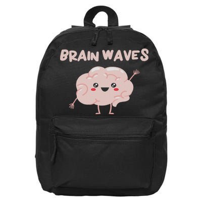 Brain Waves Brain Science Neurology Neuroscience 16 in Basic Backpack