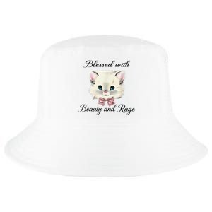 Blessed With Beauty And Rage Cute Lovely Cat Cool Comfort Performance Bucket Hat