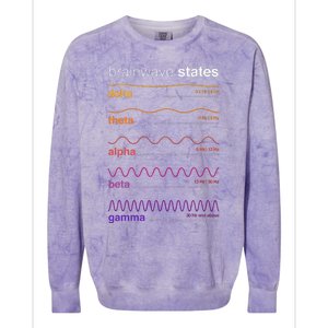 Brain Wave Beta Wave Alpha Wave Delta Neuroplasticity Colorblast Crewneck Sweatshirt