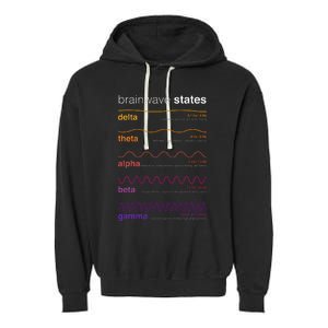 Brain Wave Beta Wave Alpha Wave Delta Neuroplasticity Garment-Dyed Fleece Hoodie