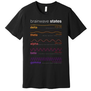 Brain Wave Beta Wave Alpha Wave Delta Neuroplasticity Premium T-Shirt