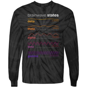 Brain Wave Beta Wave Alpha Wave Delta Neuroplasticity Tie-Dye Long Sleeve Shirt