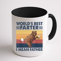 Bear World's Best Farter Gift I Mean Father Vintage Retro Gift Mug