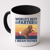 Bear World's Best Farter Gift I Mean Father Vintage Retro Gift Mug