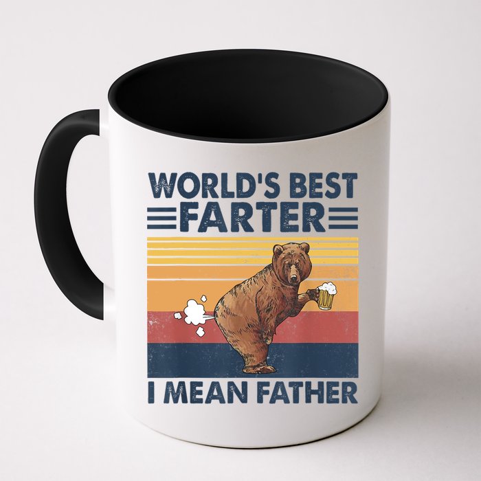 Bear World's Best Farter Gift I Mean Father Vintage Retro Gift Mug