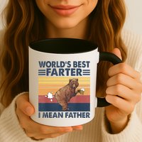 Bear World's Best Farter Gift I Mean Father Vintage Retro Gift Mug