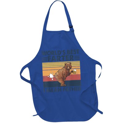 Bear World's Best Farter Gift I Mean Father Vintage Retro Gift Apron
