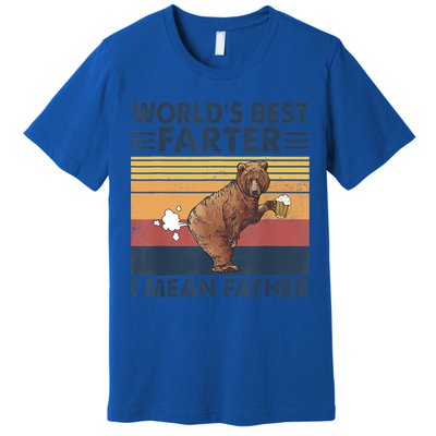 Bear World's Best Farter Gift I Mean Father Vintage Retro Gift Premium T-Shirt