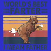 Bear World's Best Farter Gift I Mean Father Vintage Retro Gift Womens Tank Top