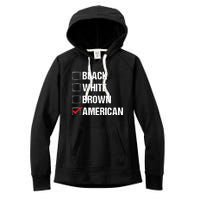 Black White Brown American Women's Fleece Hoodie