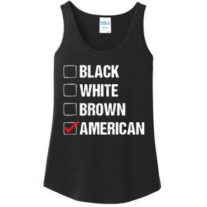 Black White Brown American Ladies Essential Tank