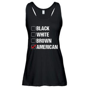 Black White Brown American Ladies Essential Flowy Tank