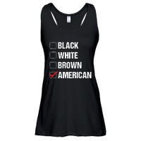 Black White Brown American Ladies Essential Flowy Tank