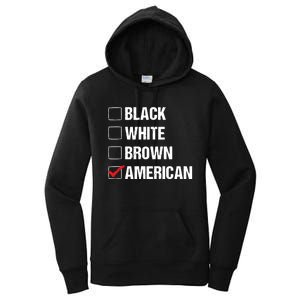 Black White Brown American Women's Pullover Hoodie