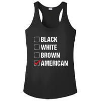 Black White Brown American Ladies PosiCharge Competitor Racerback Tank