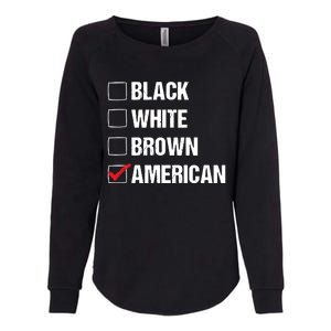 Black White Brown American Womens California Wash Sweatshirt