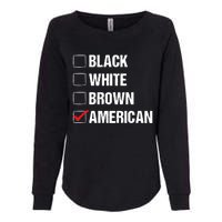 Black White Brown American Womens California Wash Sweatshirt