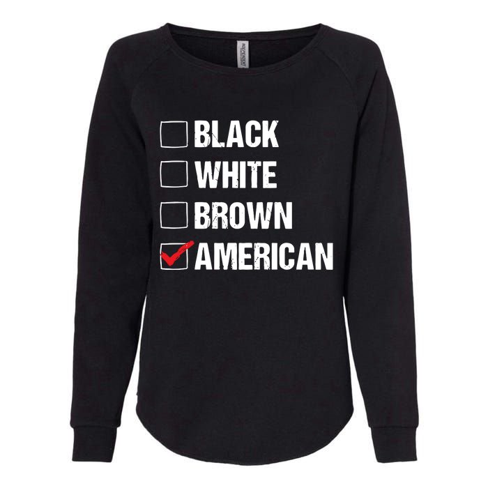 Black White Brown American Womens California Wash Sweatshirt