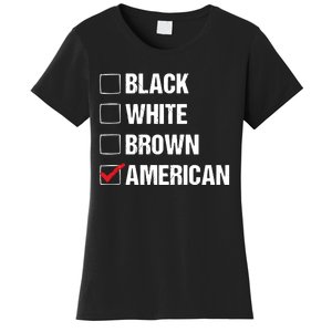 Black White Brown American Women's T-Shirt