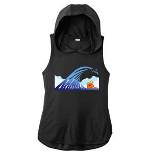 Blue Wave Ladies PosiCharge Tri-Blend Wicking Draft Hoodie Tank