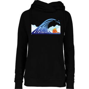 Blue Wave Womens Funnel Neck Pullover Hood