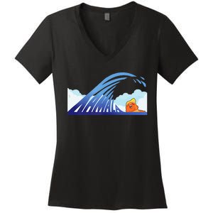 Blue Wave Women's V-Neck T-Shirt